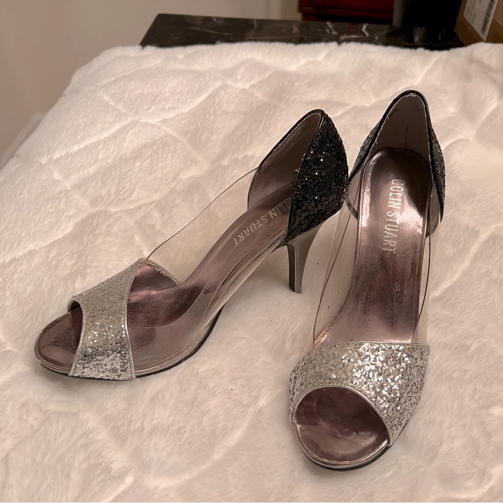 Stunning Colin Stuart two toned/clear pumps. Gently worn. Size 8. Exc cond!